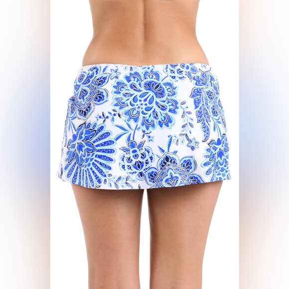 NWT La Blanca Beyond The Pacific Adjustable Tunnel Skirted Bottom Swim Skirt - Picture 2 of 8